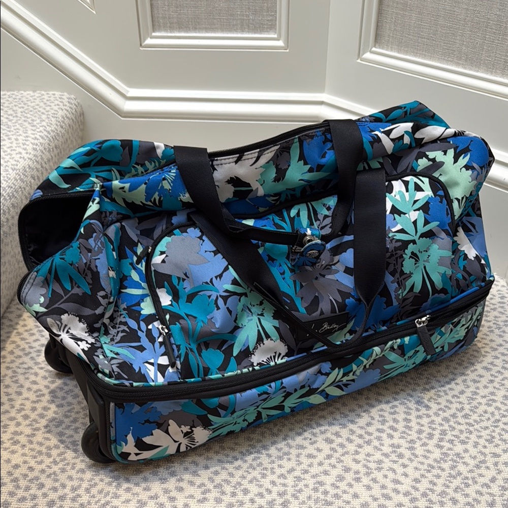 Vera Bradley Floral Rolling Duffel Bag